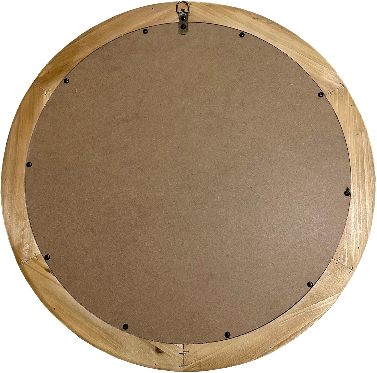 Round Farmhouse Wood Mirror — 24" - View 2