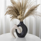 Modern Beige Vase Set — 6.3"