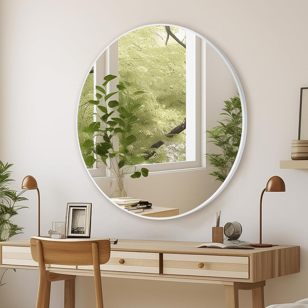 Framed Modern Black Mirror — 30" - View 6