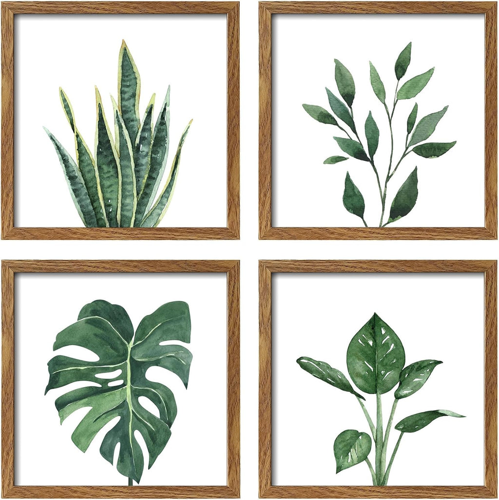 Framed Farmhouse Beige Wall Art — 10" — 8x8 Inch
