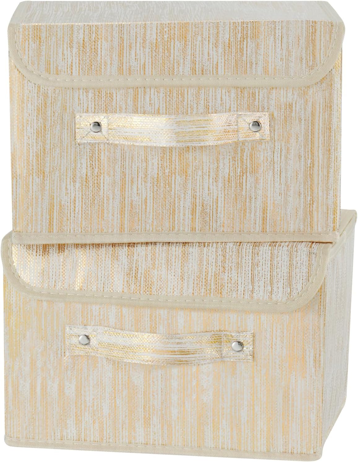 Luxe Gold Storage Bin — Set of 1 — Small (Set of 2)