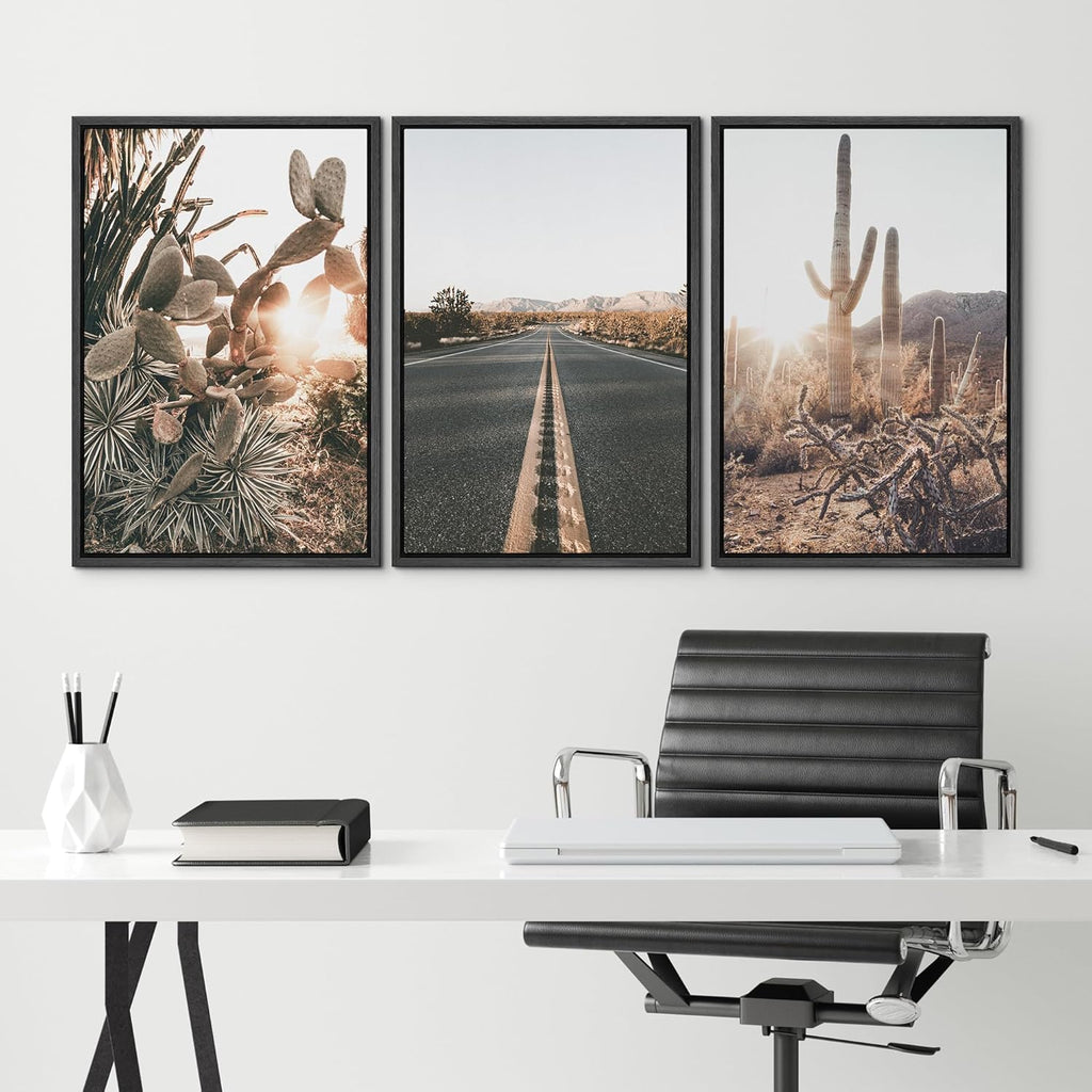 Framed Modern Fabric Wall Art — 16" - View 2