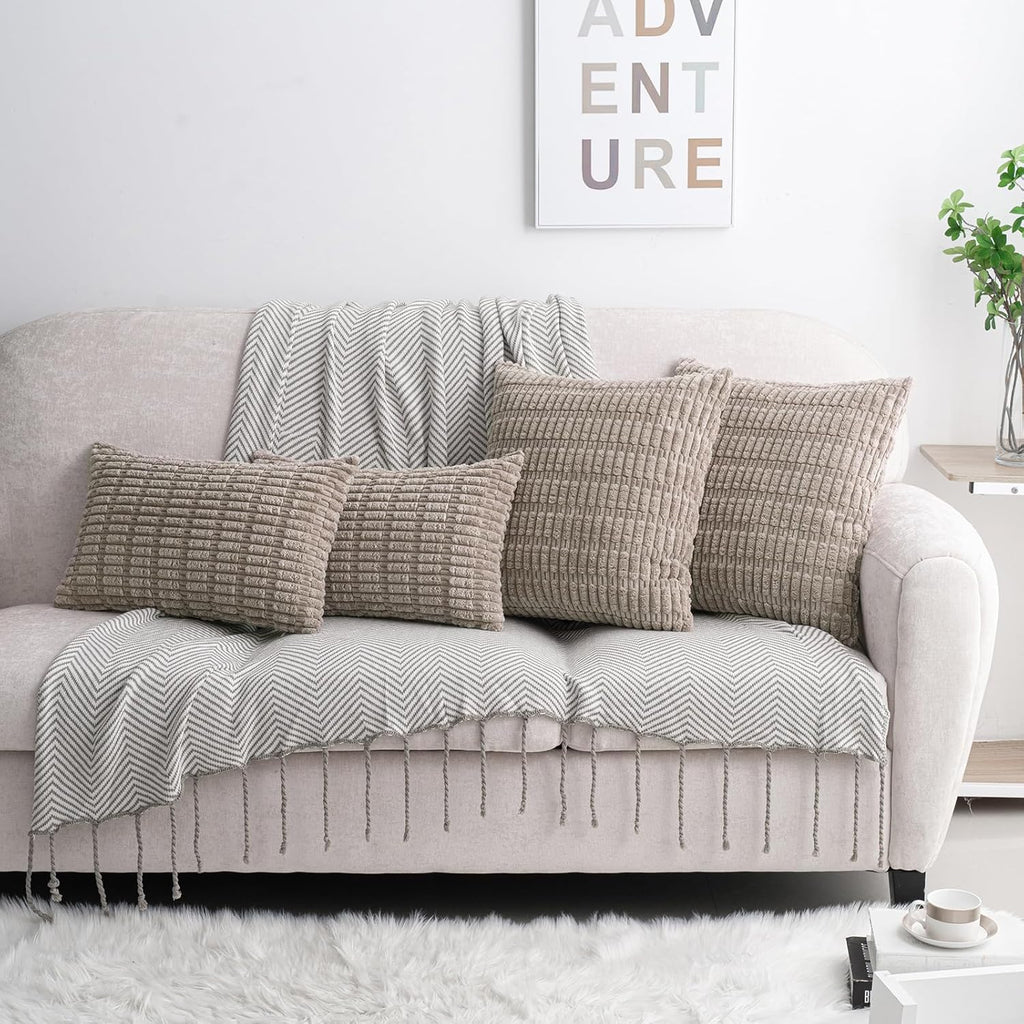 Boho Beige Throw Pillow Cover — 18" - View 8