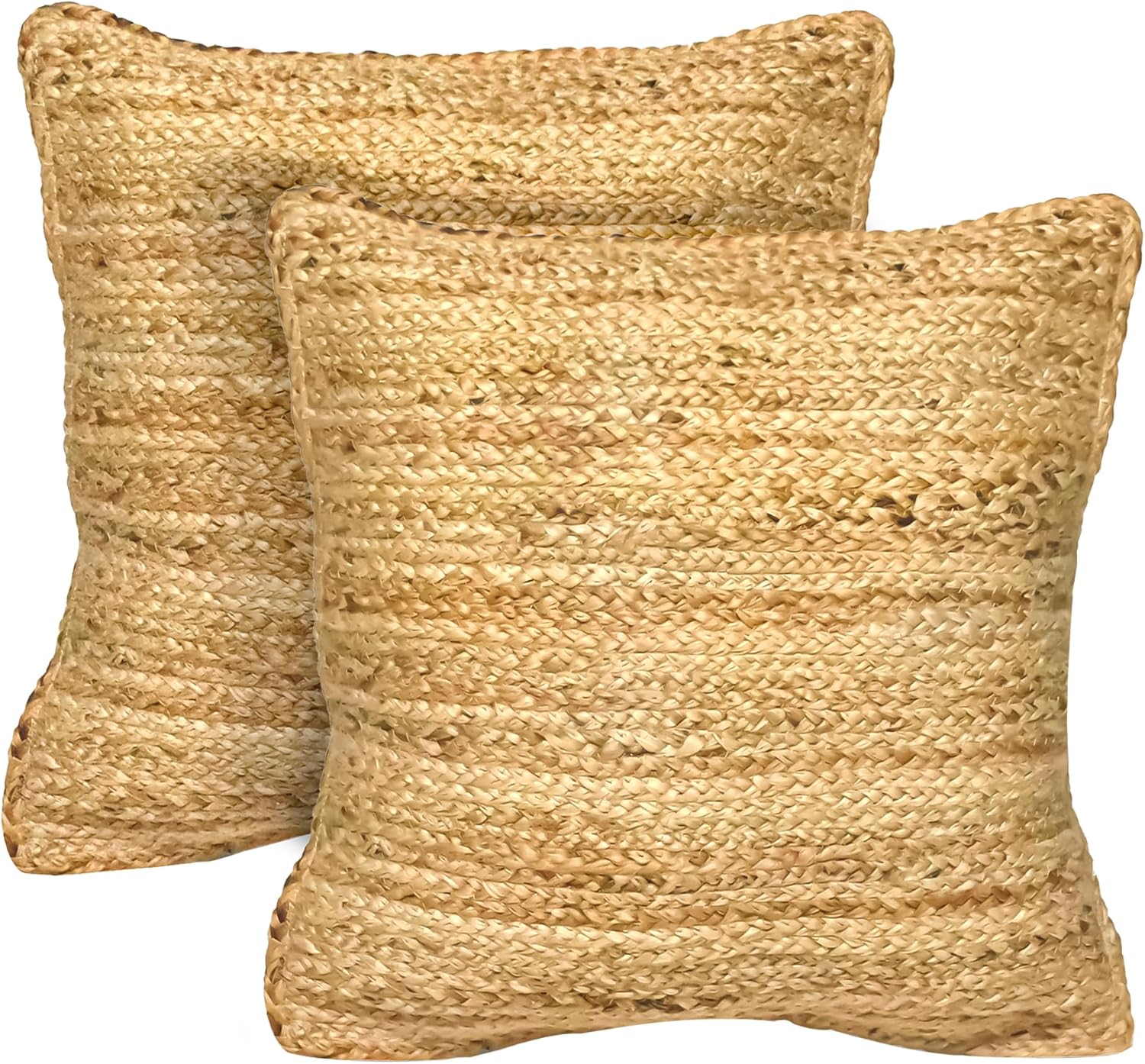 Boho Beige Pillow Cover — 18x18 — Natural 18x18 - Set of 2