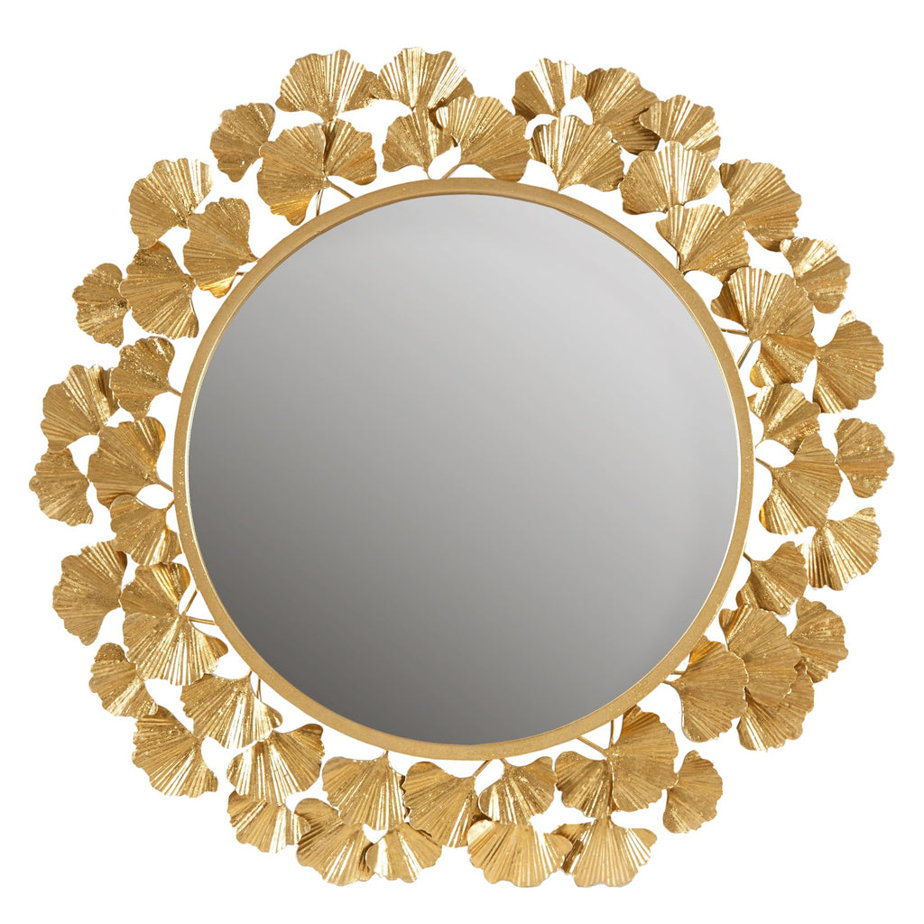 Round Luxe Gold Wall Mirror — 30.5"