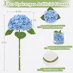 Blue Artificial Flowers — 21" - View 5