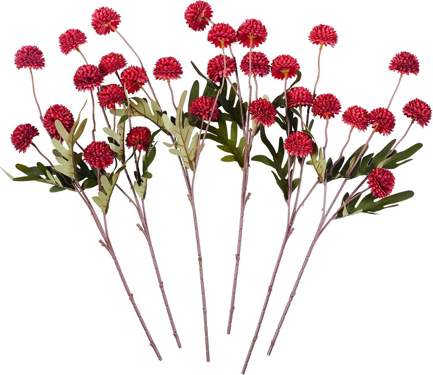Beige Artificial Flowers — Red
