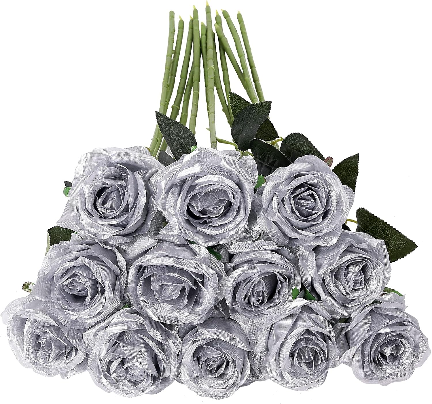 Black Artificial Flowers — Silver