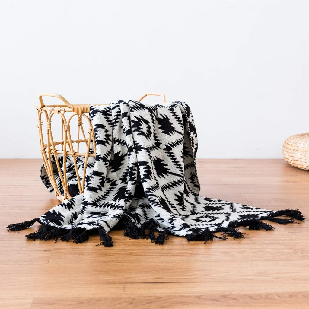 Knit Boho Fabric Throw Pillow — 60" - View 2