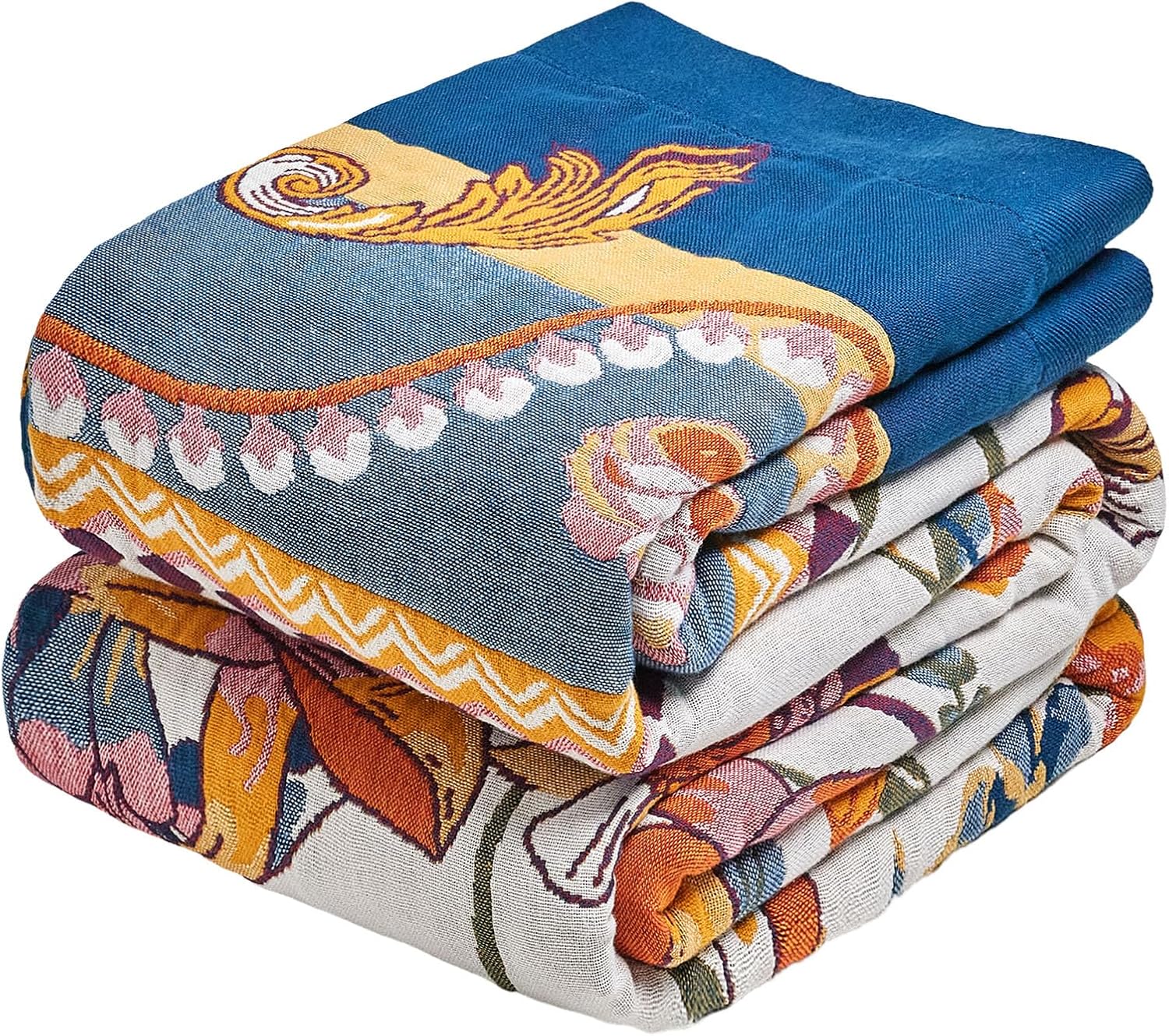 Boho Blue Throw Pillow — 60" — Bloom Victoria