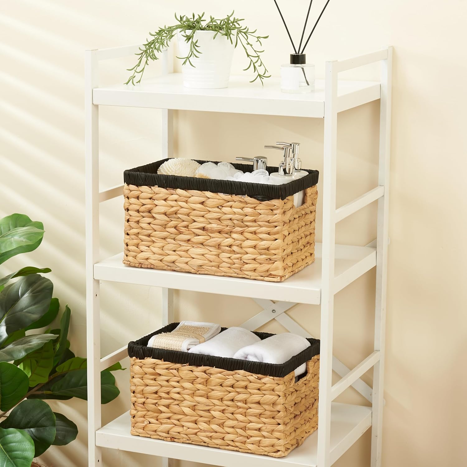 Boho Beige Storage Basket — 13" — 13"x8.3"x7.1"