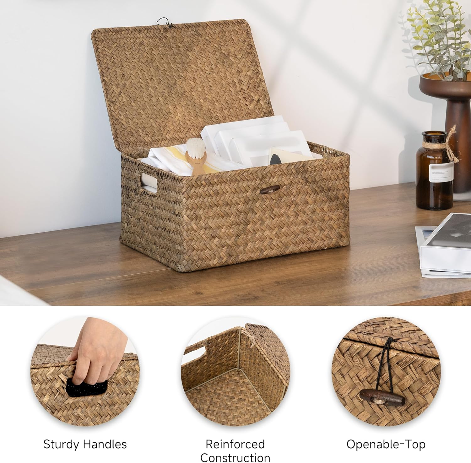 Beige Storage Basket — 15" - View 3
