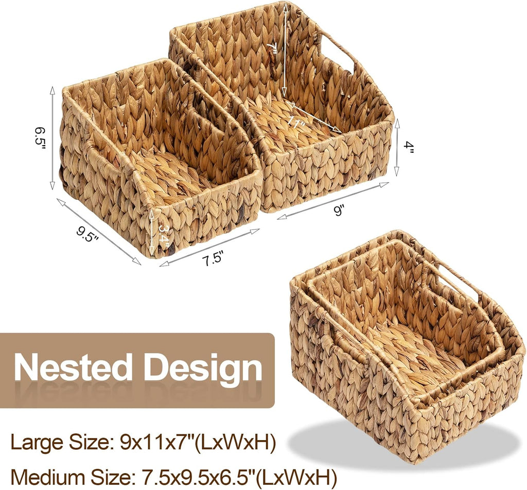 Hand-Woven Boho Metal Basket — 9" - View 6