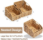 Hand-Woven Boho Metal Basket — 9" - View 6