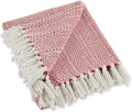 Beige Throw Pillow — 60" — Barn Red
