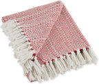 Beige Throw Pillow — 60" — Barn Red