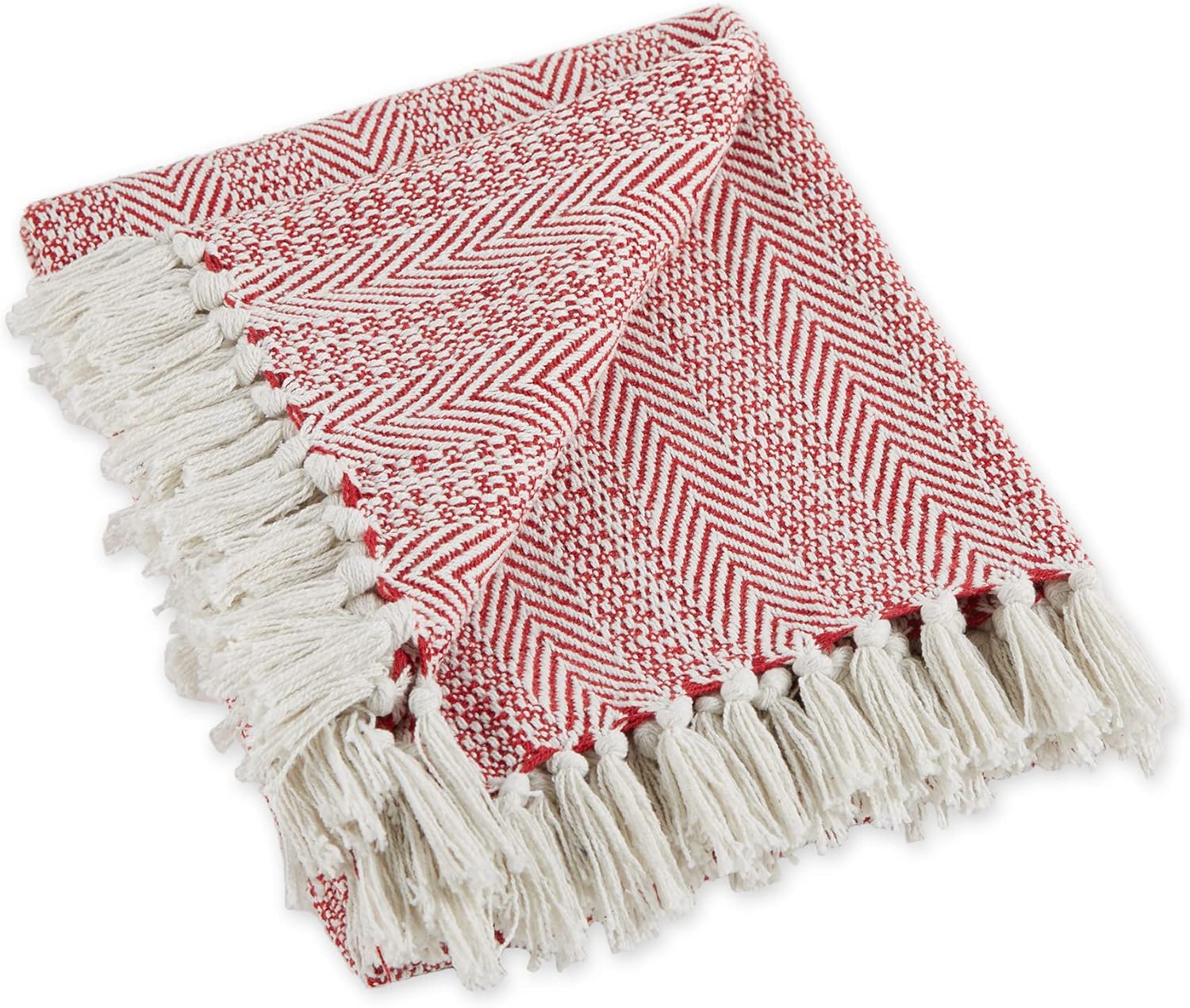 Beige Throw Pillow — 60" — Barn Red