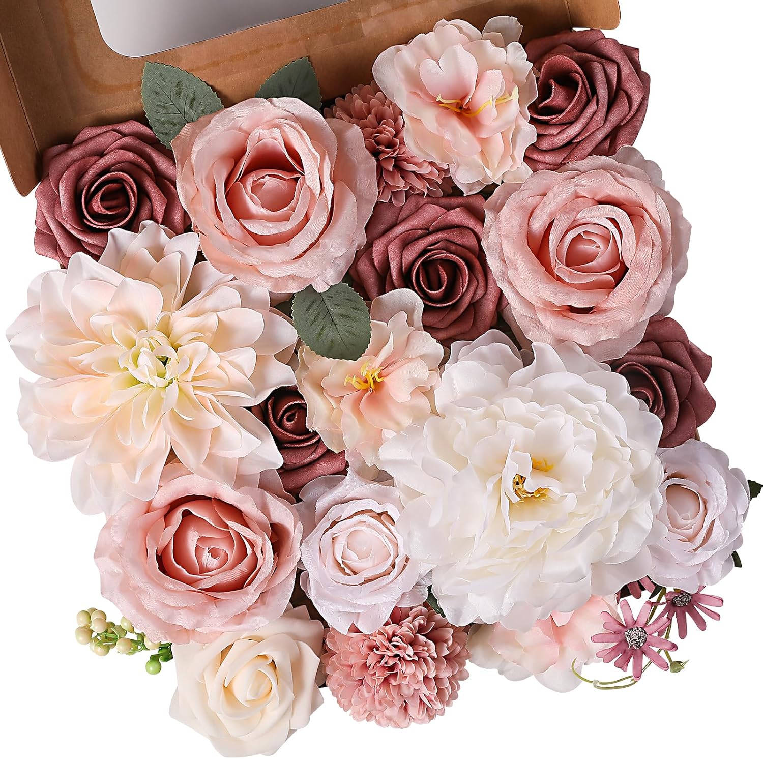 Blue Artificial Flowers — Blush Pink&champagne Powder