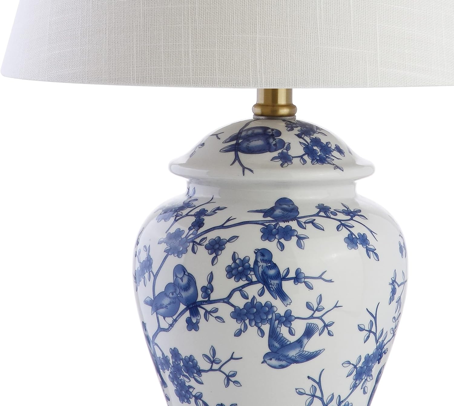 Linen Farmhouse Blue Bedside Lamp — 22" - View 6