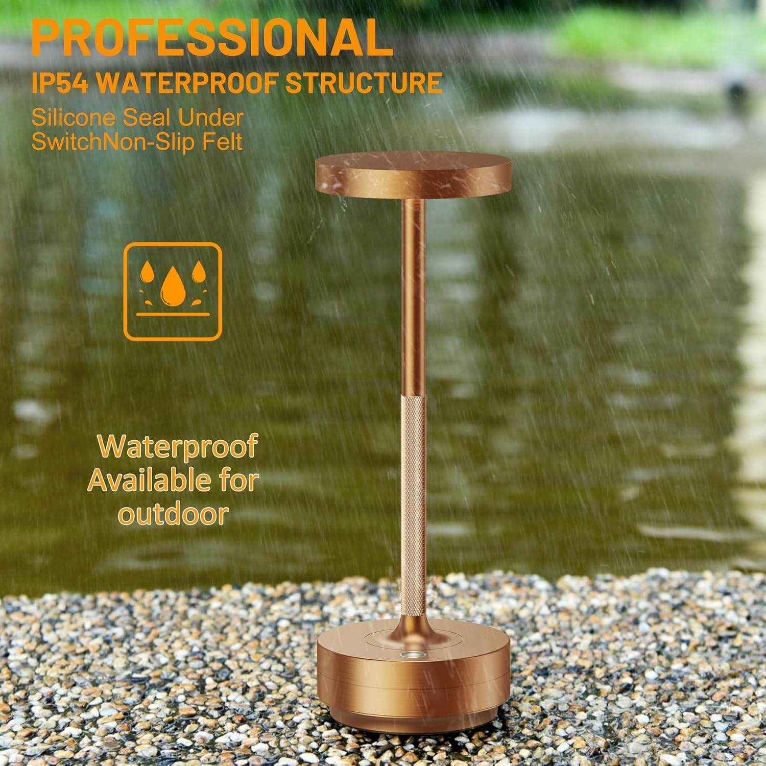 Cordless Beige Table Lamp - View 2