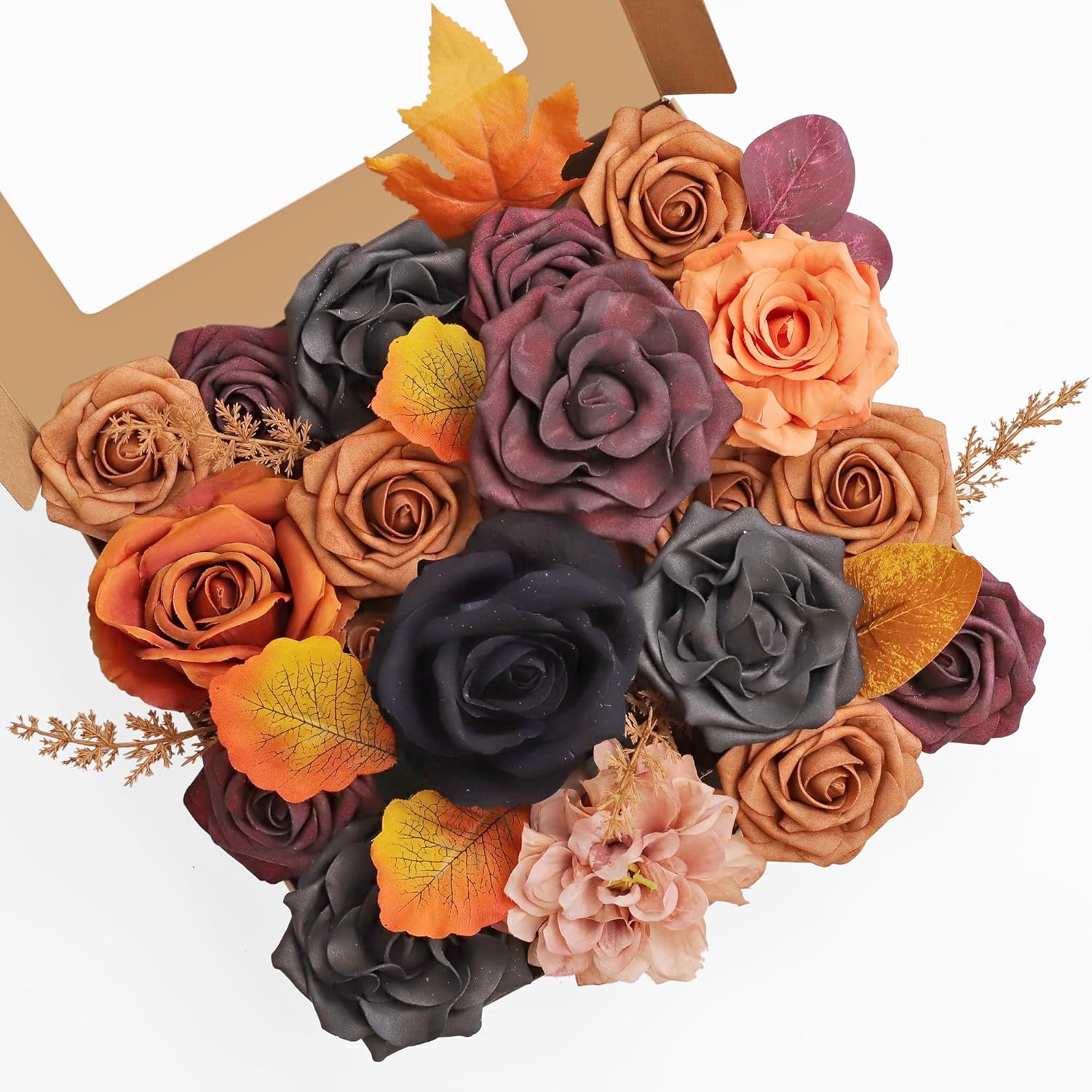 Boho Black Artificial Flowers — Ebony Twilight