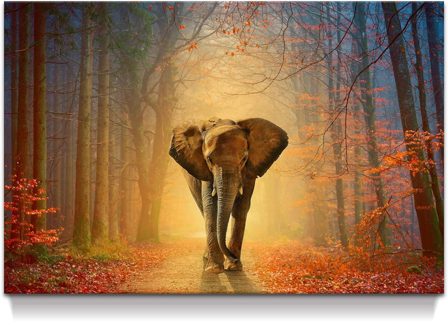Farmhouse Black Wall Art — 16" — Forest Elephant