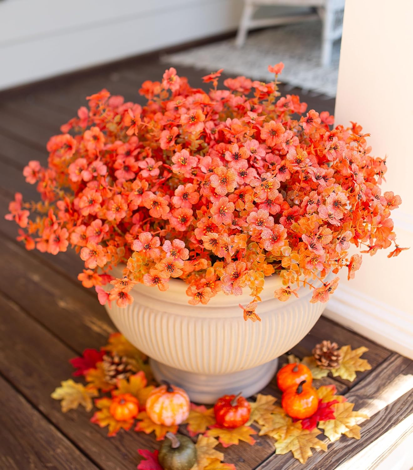 Beige Artificial Flowers — F Orange