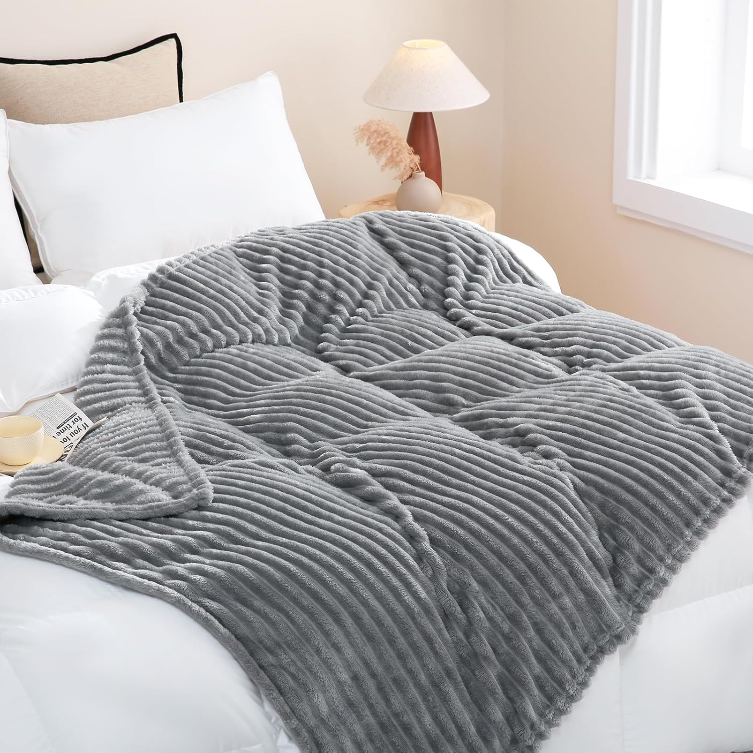 Beige Throw Pillow — 60" — 108×90inch