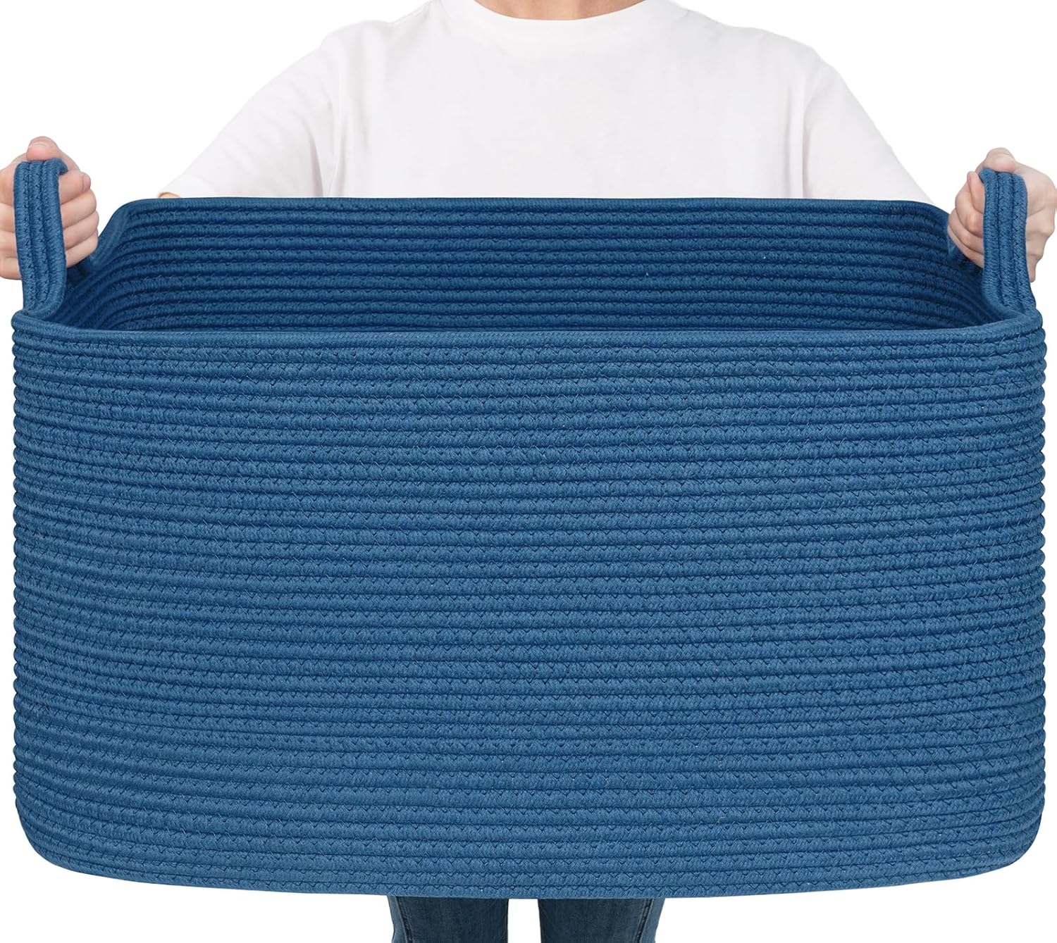 Boho Black Throw Pillow — 21.6" — Dark Blue