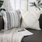 Boho Fabric Throw Pillow Cover — 18" - View 5