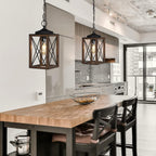 Adjustable Farmhouse Wood Pendant Light — 63" - View 3