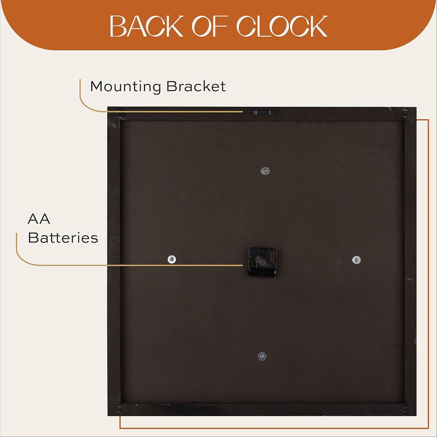 Farmhouse Wood Wall Clock — 24" - View 8