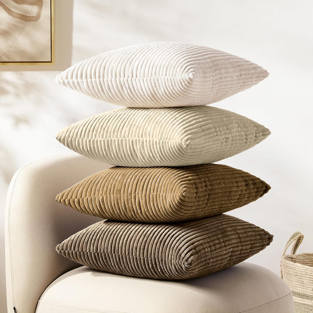 Boho Beige Throw Pillow Cover — 18" — Gradient Camel