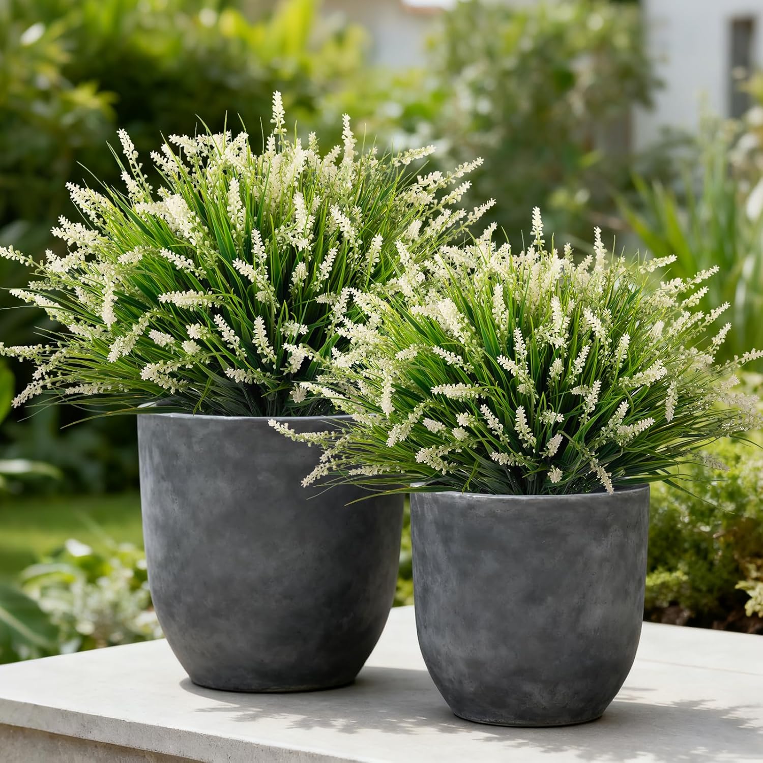 Brown Faux Plant — White-24 Pcs