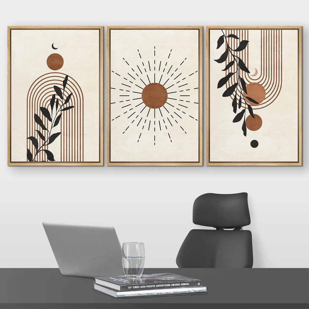 Framed Boho Fabric Wall Art — 16" - View 2
