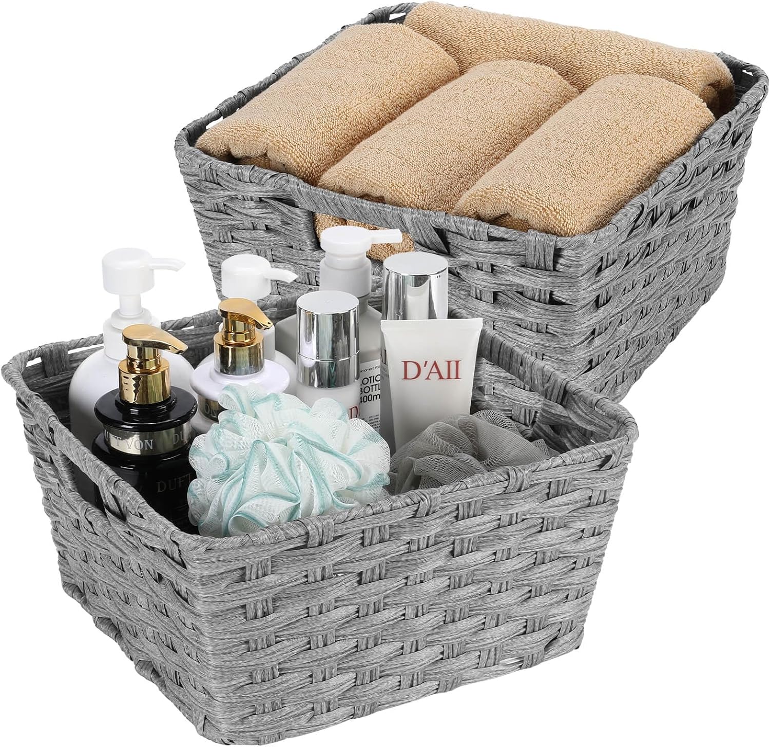 Boho Brown Storage Basket — 12" — 12" x 12" x 6"