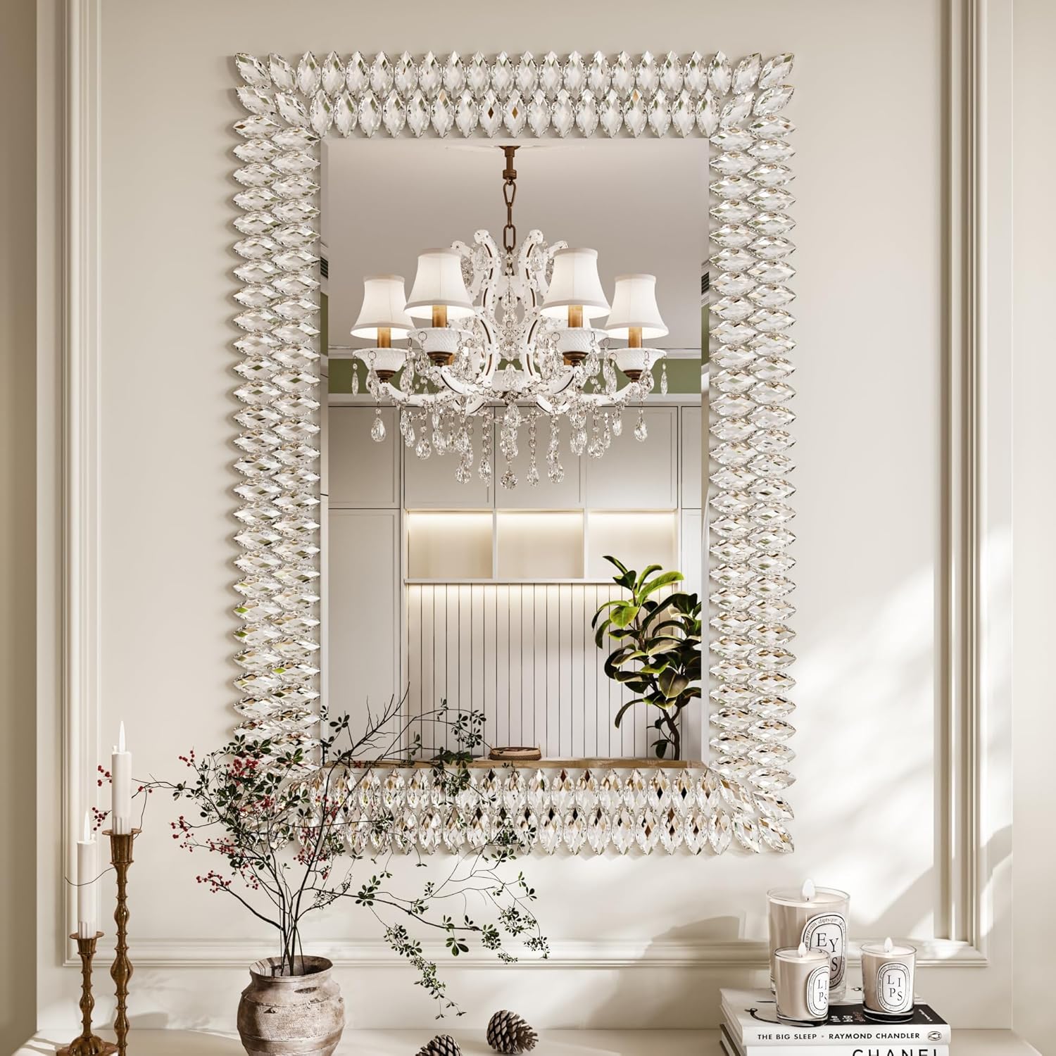 Beveled Luxe Glass Wall Mirror — 26" — 40"L x 28"W