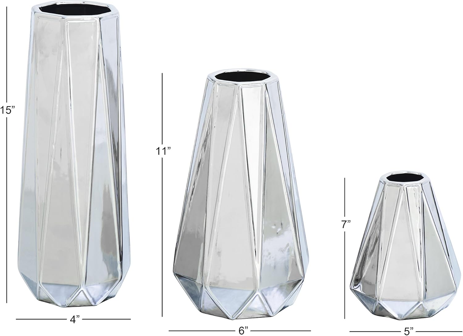 Modern Gold Flower Vase — 13" - View 4