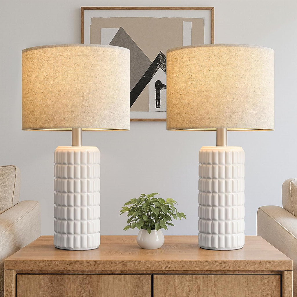 Boho Blue Desk Lamp — 23" — A. White