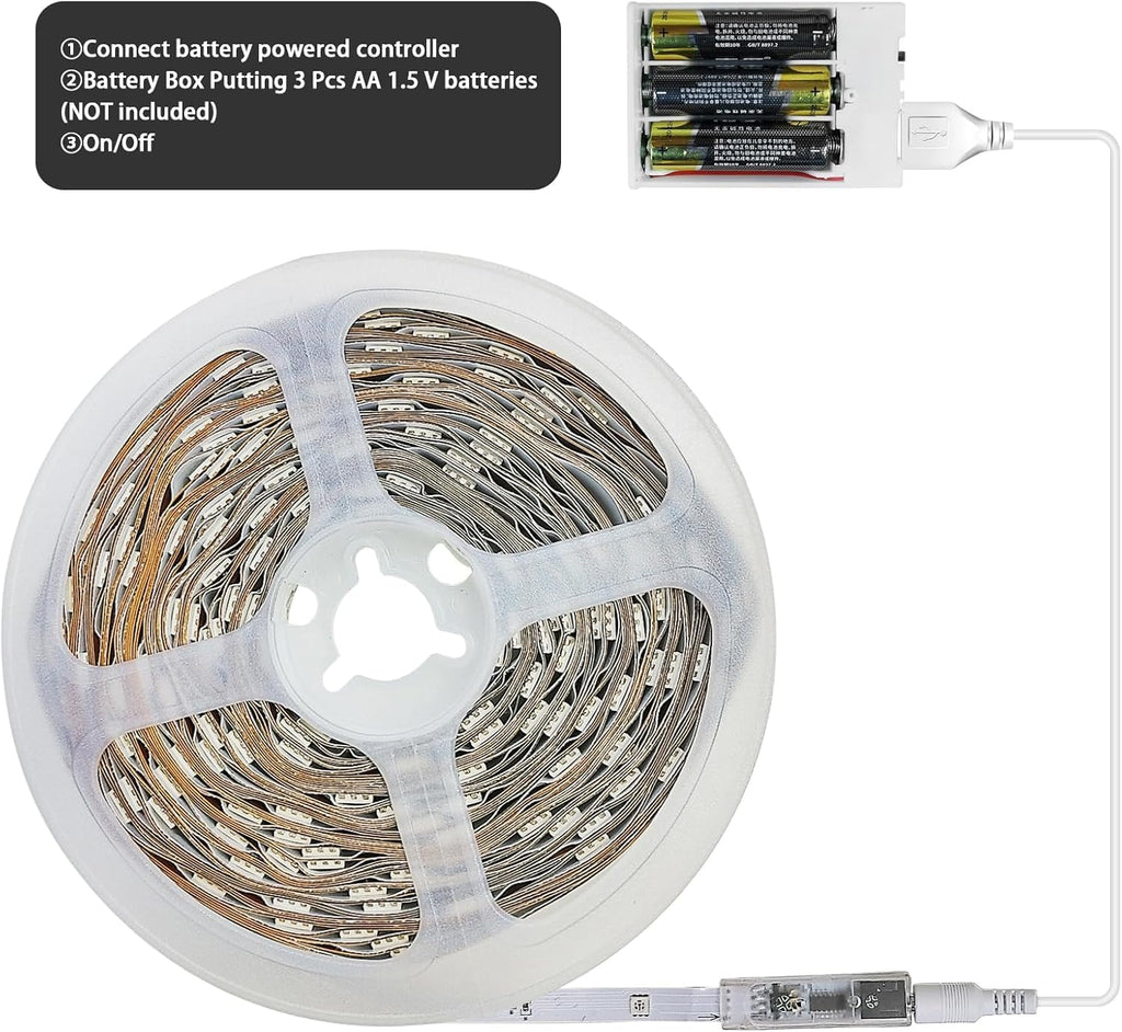 Battery Operated Rattan LED Strip Lights - View 2