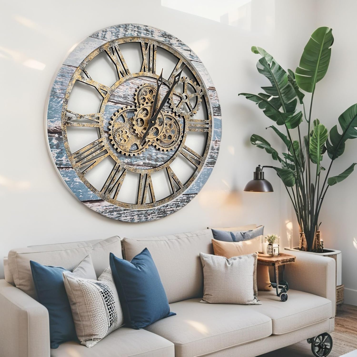 Oversized Farmhouse Metal Wall Clock — 24" - View 4