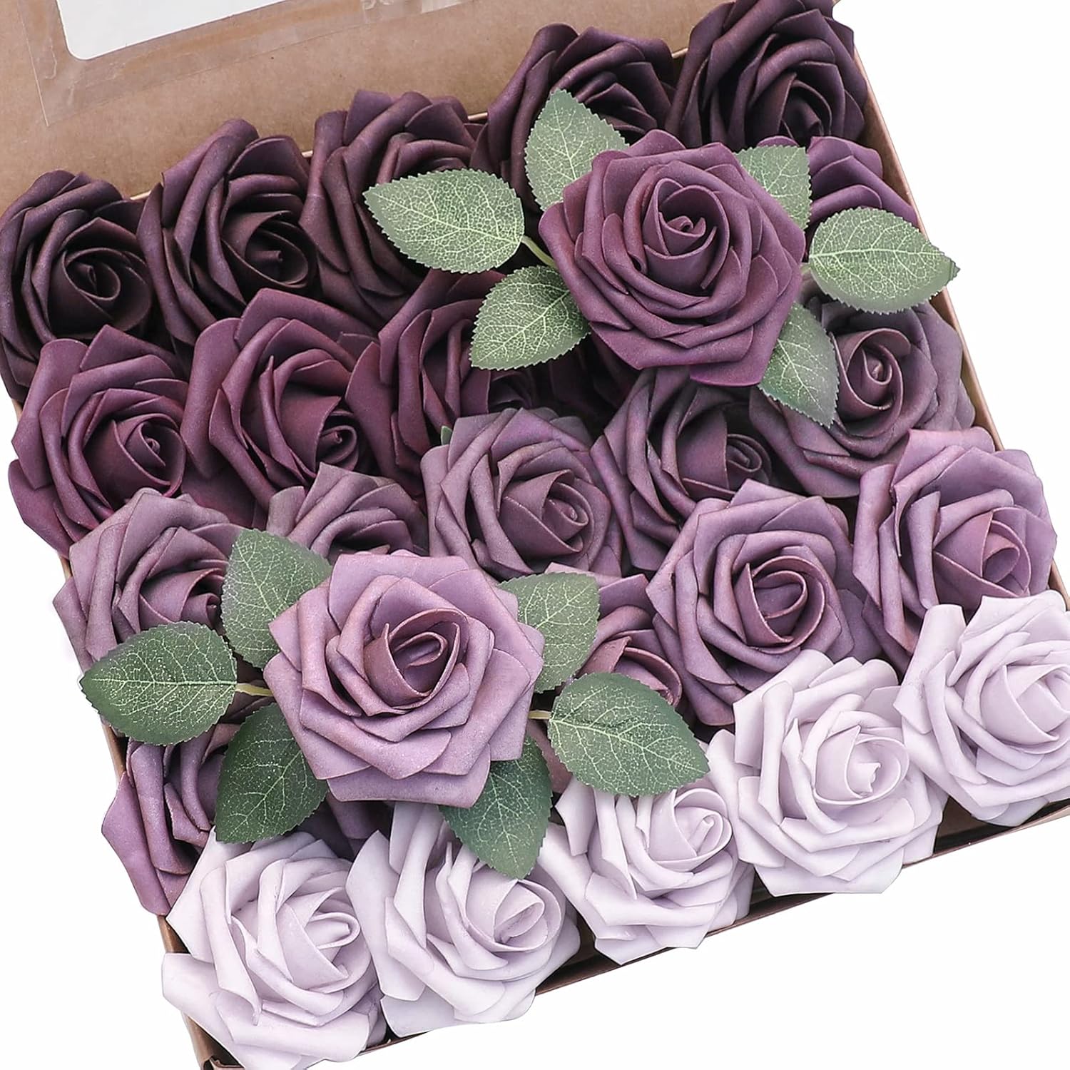 Beige Artificial Flowers — 3" — Shades of Plum