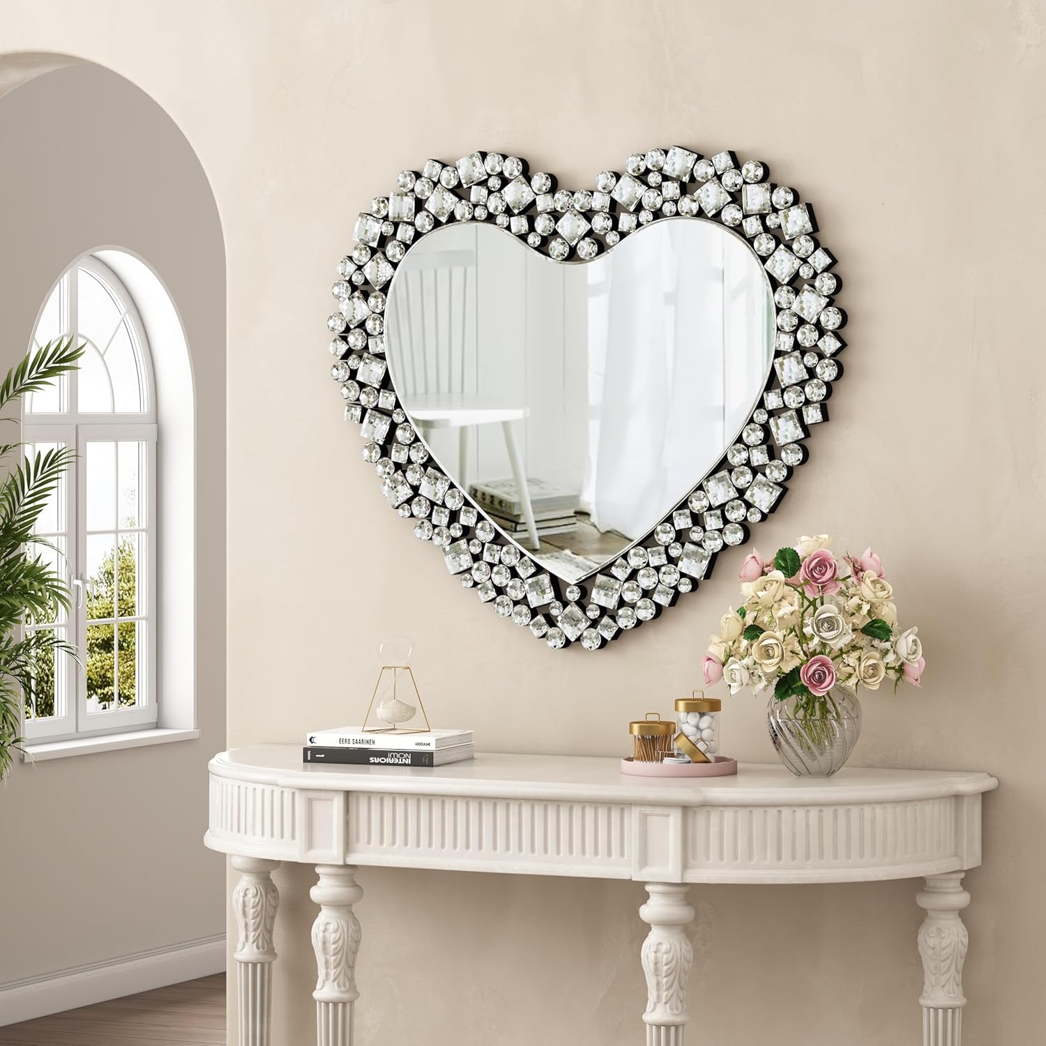 Round Luxe Glass Wall Mirror — 27.6" - View 3