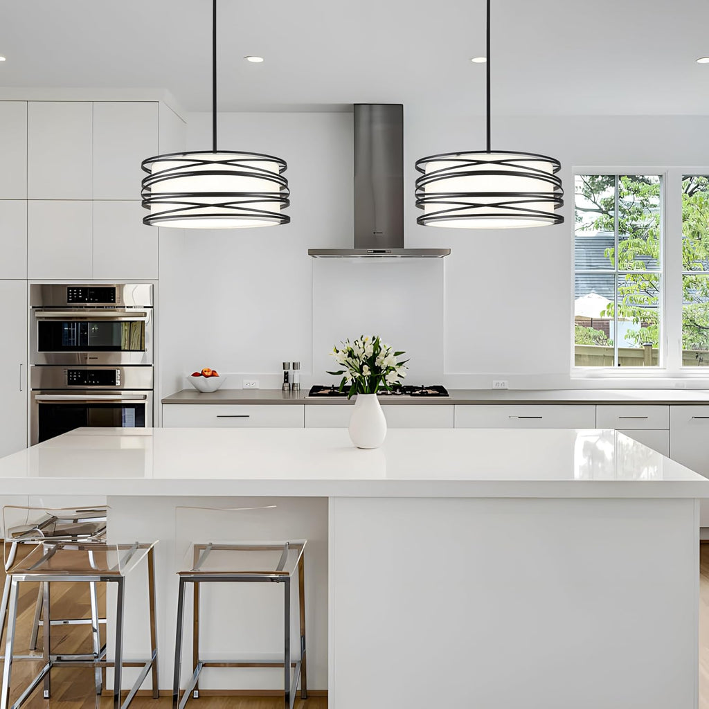 Farmhouse Black Chandelier — 3-Light - View 4