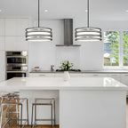 Farmhouse Black Chandelier — 3-Light - View 4