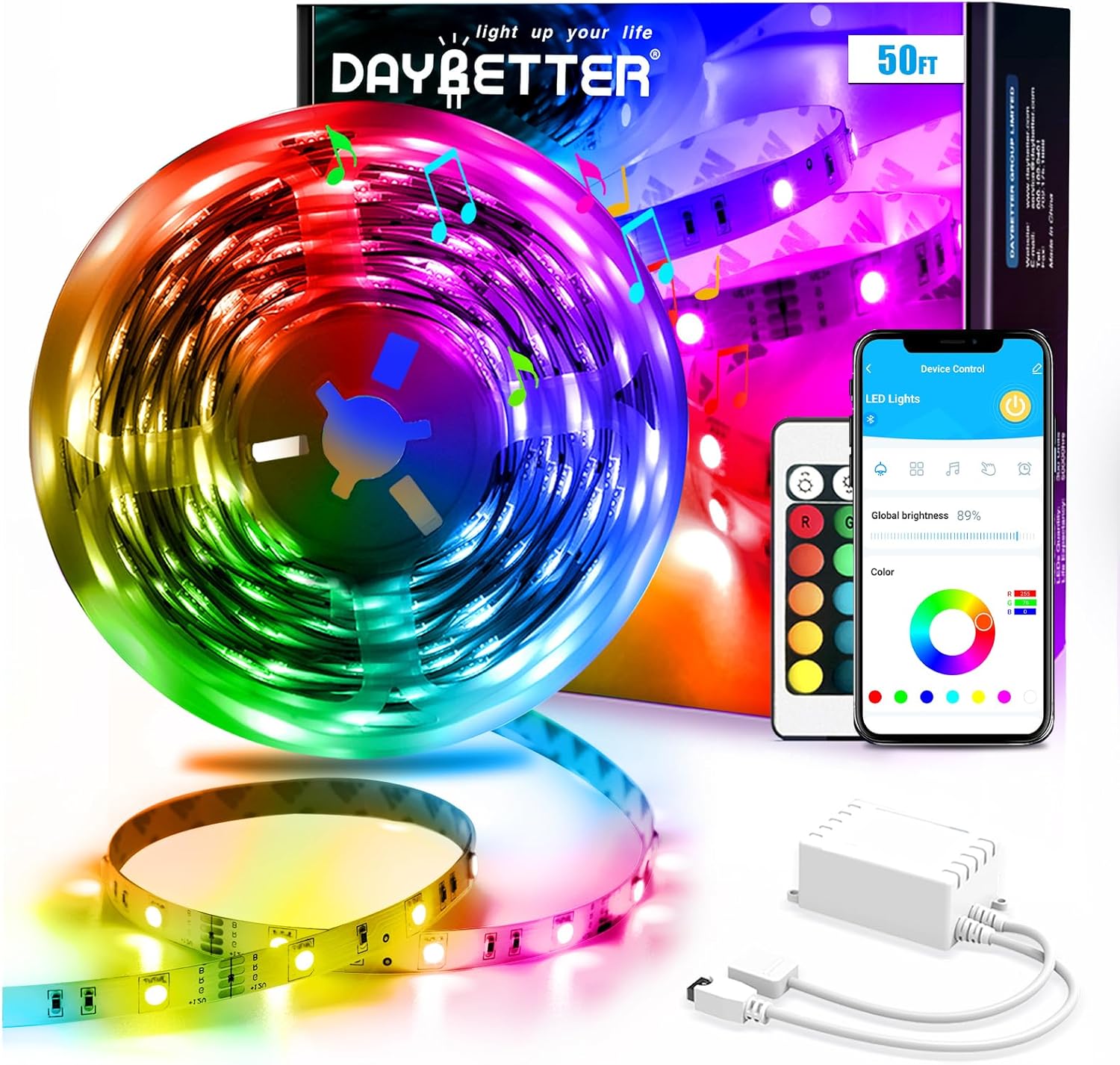 RGB Metal LED Strip Lights — 50FT