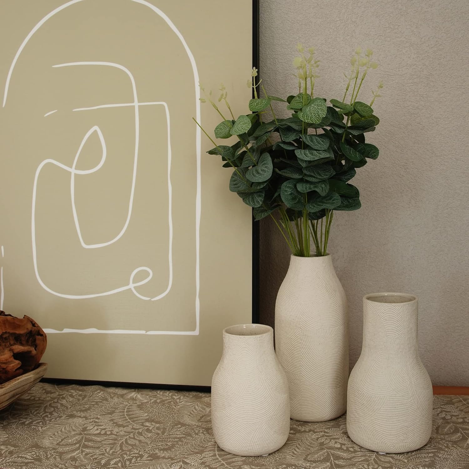 Boho Red Decorative Vase — Set of 3 - View 8