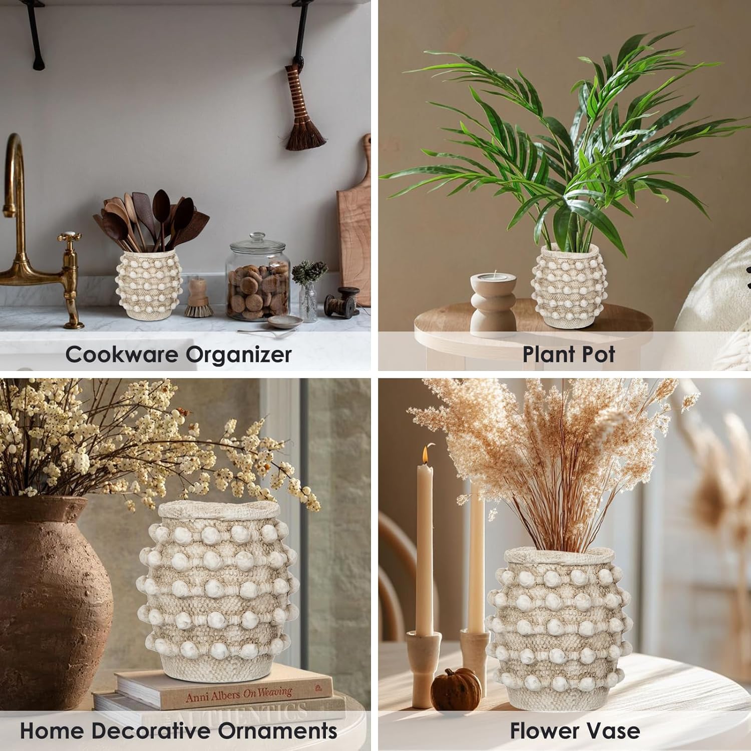 Boho Beige Vase - View 7