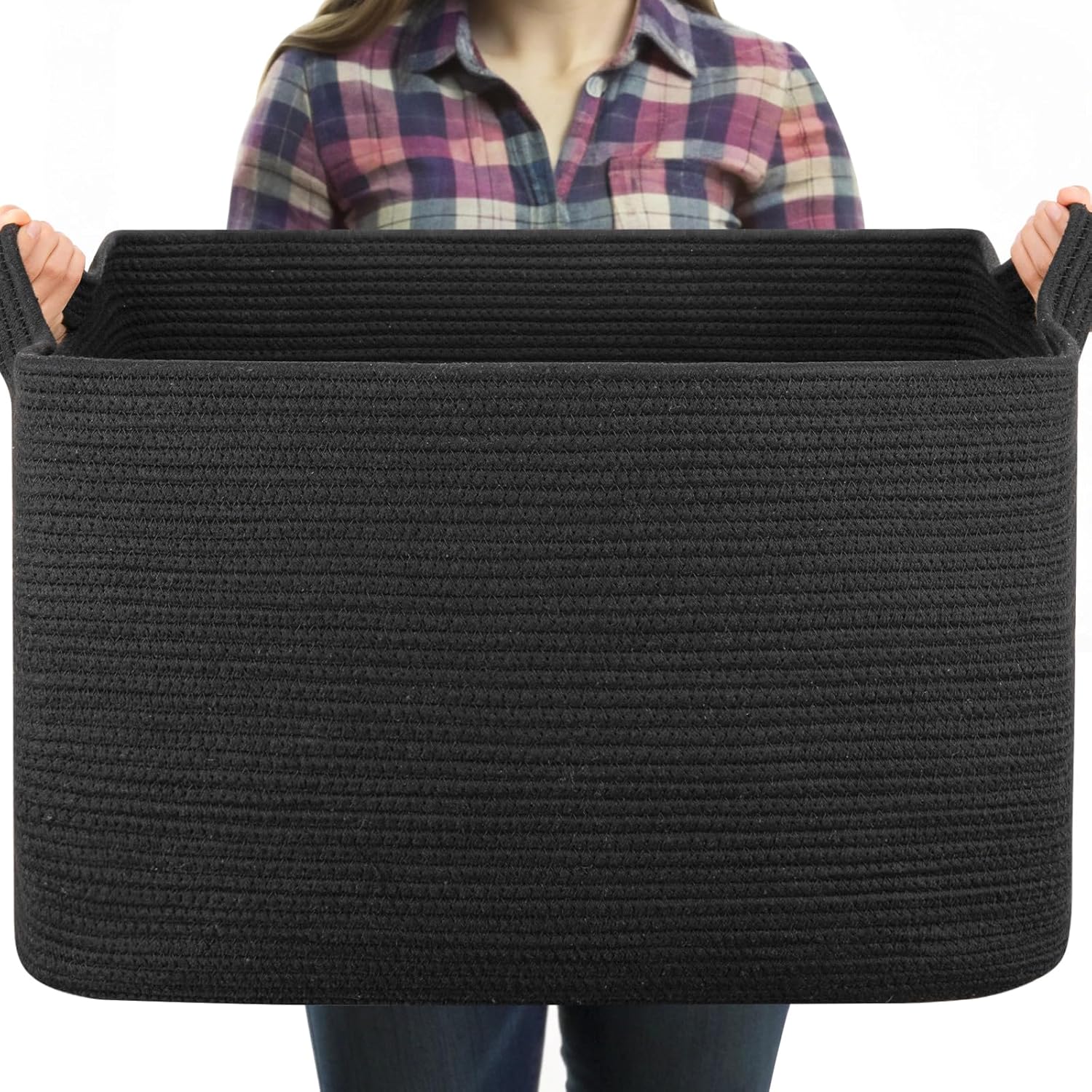 Boho Black Throw Pillow — 19.7" — Black