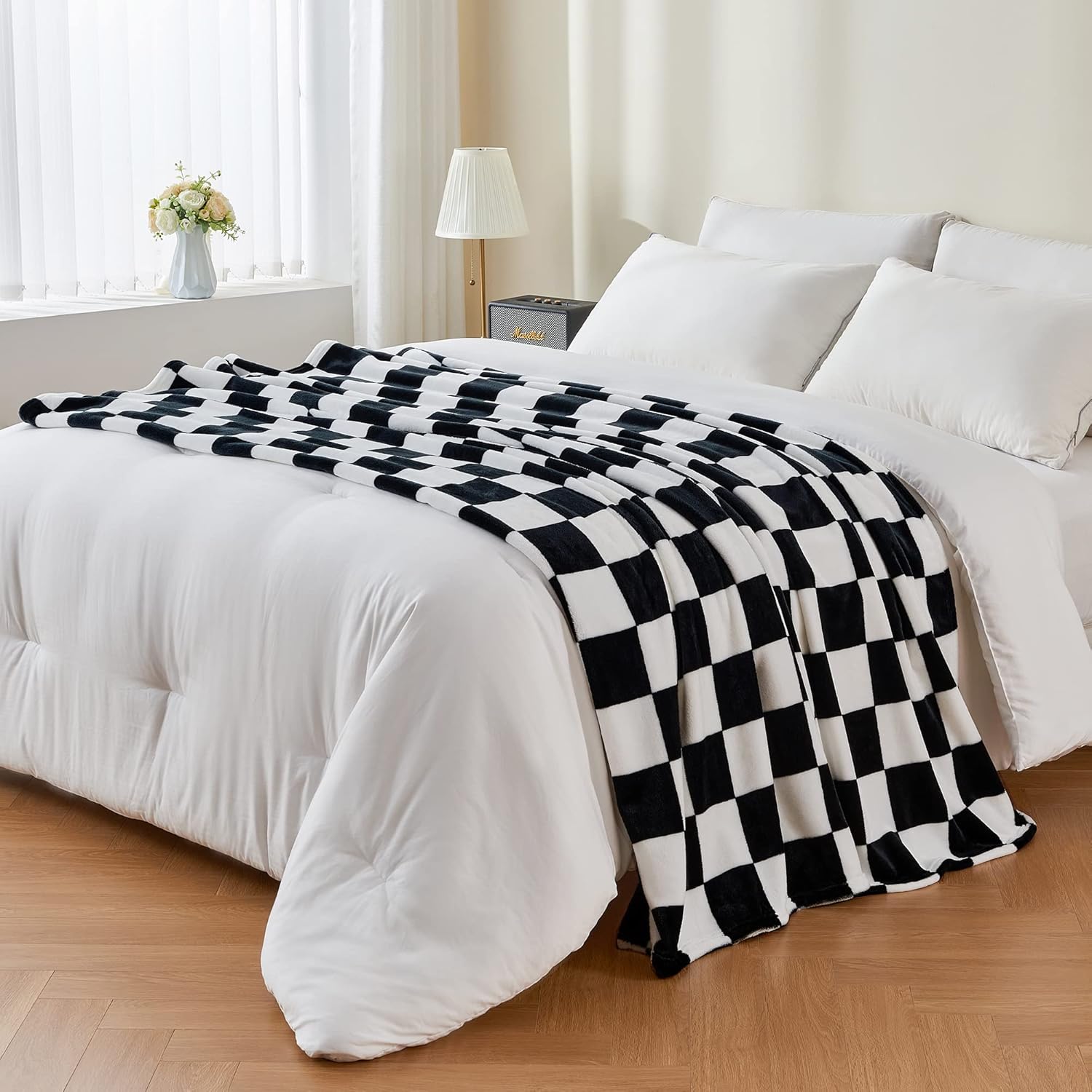 Black Throw Pillow — 50" - View 3